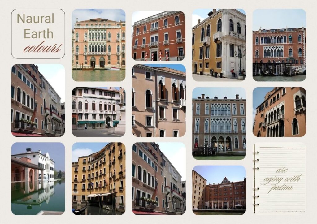Sanacolor 2000 MGN external render and internal plaster, natural colours demonstrated on buildings from Venice